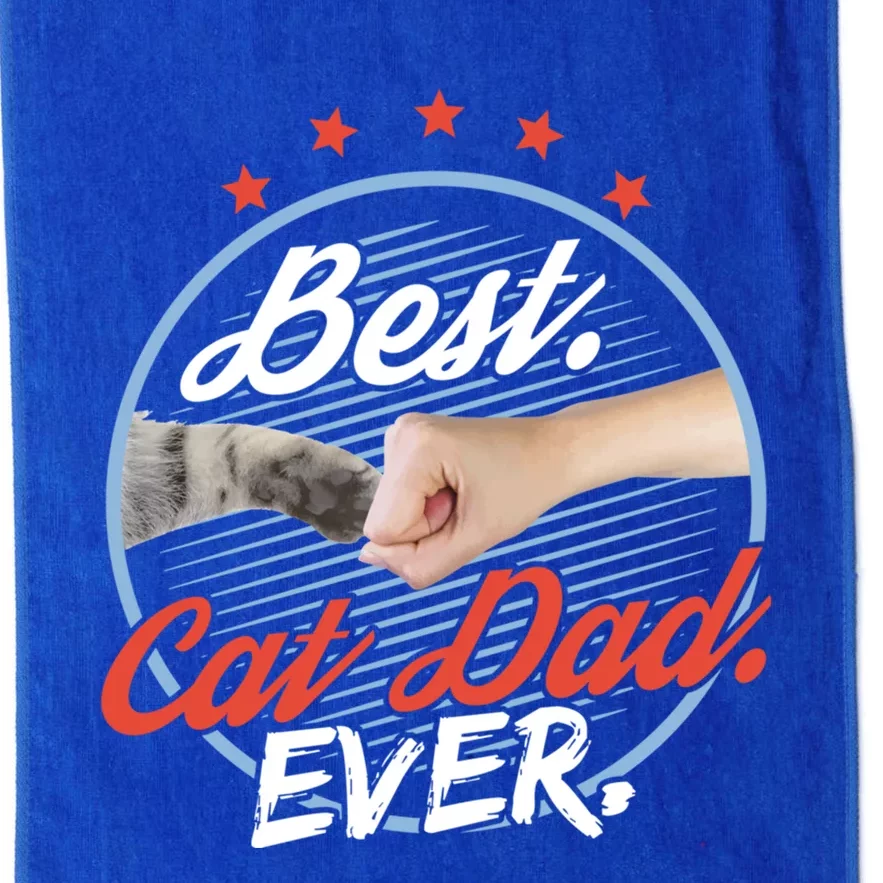 Funny Cat Lover Cute Gift Best Cat Dad Ever Meaningful Gift Platinum Collection Golf Towel