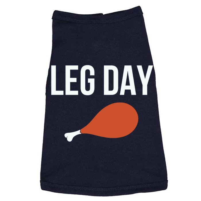 Funny Cute Leg Day Thanksgiving Turkey Leg Doggie Tank