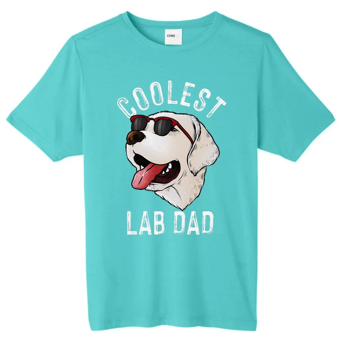 Funny Coolest Lab Dad Gift For White Labrador Dog Lover ChromaSoft Performance T-Shirt