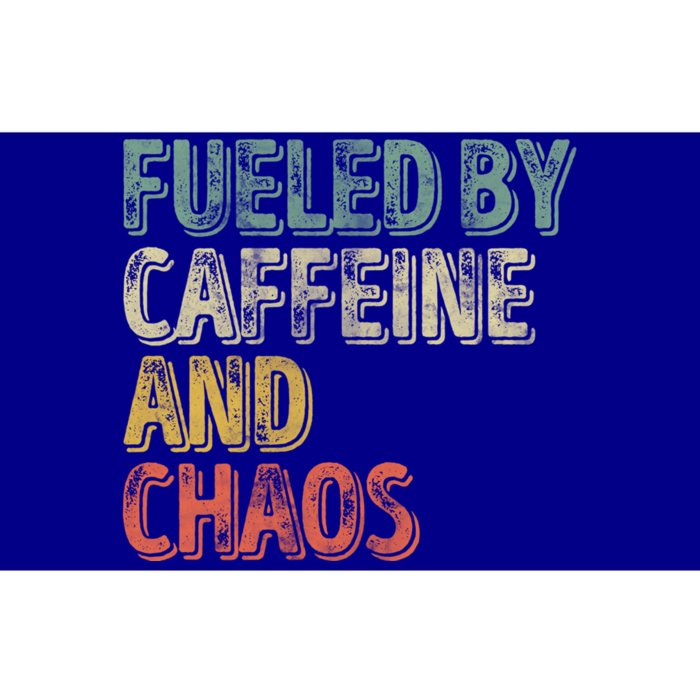 Funny Coffee Lover Cool Gift Fueled By Caffeine And Chaos Cute Gift Bumper Sticker