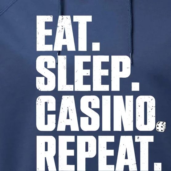 Funny Casino Lover Design For  Wo Casino Gambler Poker Performance Fleece Hoodie