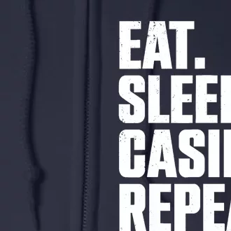 Funny Casino Lover Design For  Wo Casino Gambler Poker Full Zip Hoodie