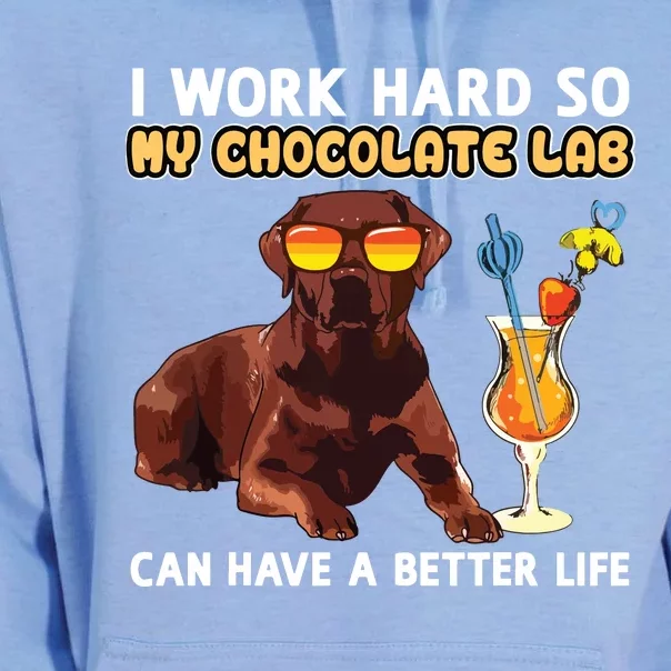 Funny Chocolate Lab Design Chocolate Labrador Lovers Unisex Surf Hoodie