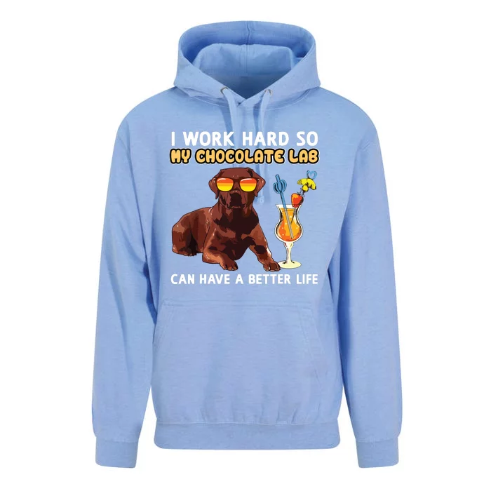 Funny Chocolate Lab Design Chocolate Labrador Lovers Unisex Surf Hoodie