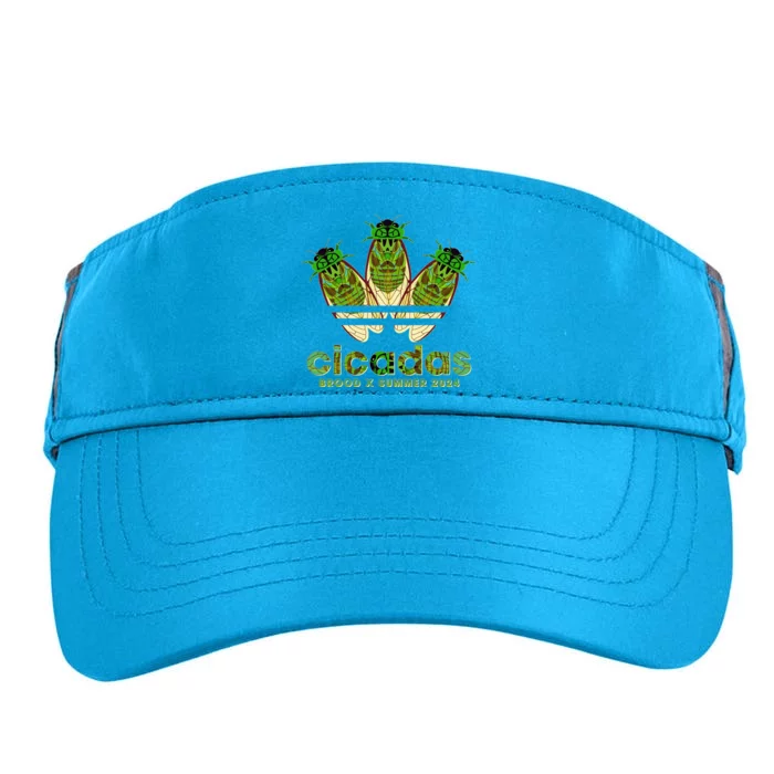 Funny Cicadas Logo Brood X Summer 2024 Adult Drive Performance Visor