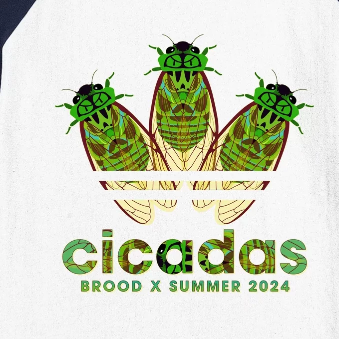 Funny Cicadas Logo Brood X Summer 2024 Baseball Sleeve Shirt