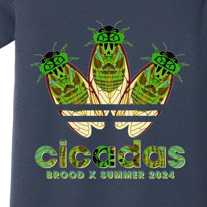 Funny Cicadas Logo Brood X Summer 2024 Baby Bodysuit