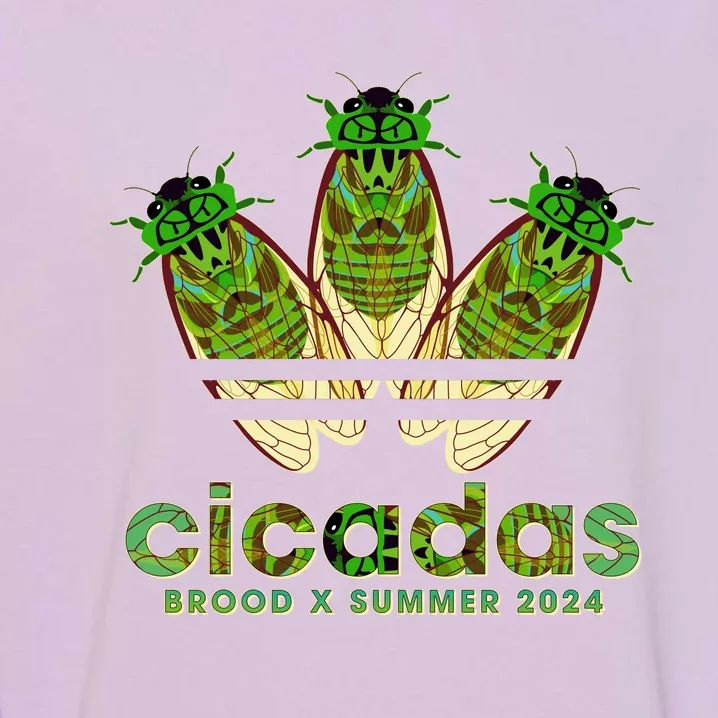 Funny Cicadas Logo Brood X Summer 2024 Garment-Dyed Sweatshirt