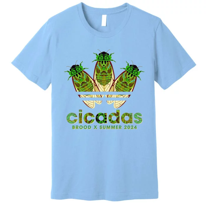 Funny Cicadas Logo Brood X Summer 2024 Premium T-Shirt