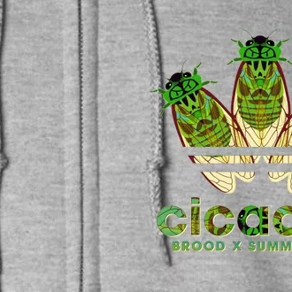 Funny Cicadas Logo Brood X Summer 2024 Full Zip Hoodie