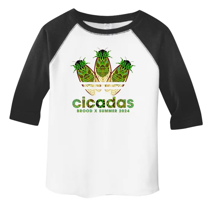 Funny Cicadas Logo Brood X Summer 2024 Toddler Fine Jersey T-Shirt