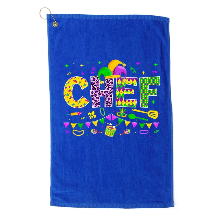 Funny Chef Lover Mardi Gras Carnival Party Cute Gift Platinum Collection Golf Towel