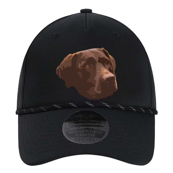 Funny Chocolate Lab Labrador Retriever Dog Head Performance The Dyno Cap