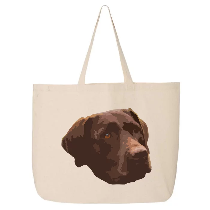 Funny Chocolate Lab Labrador Retriever Dog Head 25L Jumbo Tote