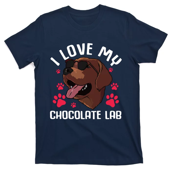 Funny Chocolate Labrador Retriever Gift Men Women Lab Lover T-Shirt