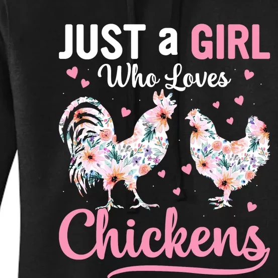 Funny Chicken Lover Hen Love Cute Women's Pullover Hoodie