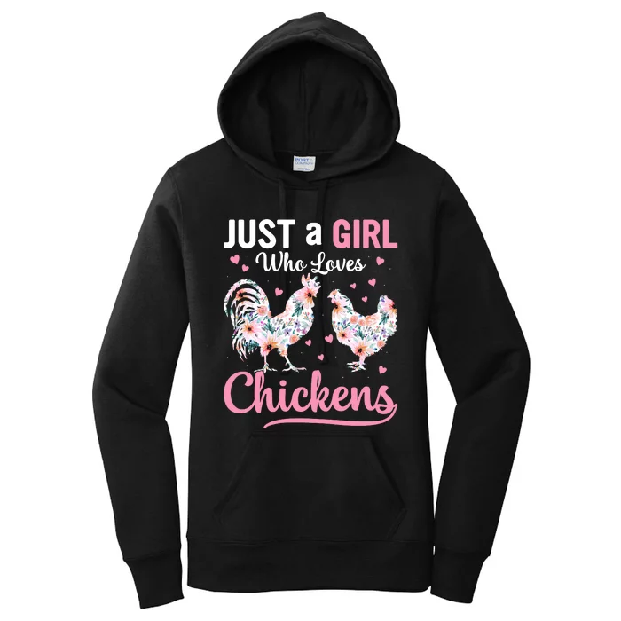 Funny Chicken Lover Hen Love Cute Women's Pullover Hoodie