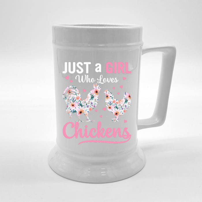 Funny Chicken Lover Hen Love Cute Front & Back Beer Stein