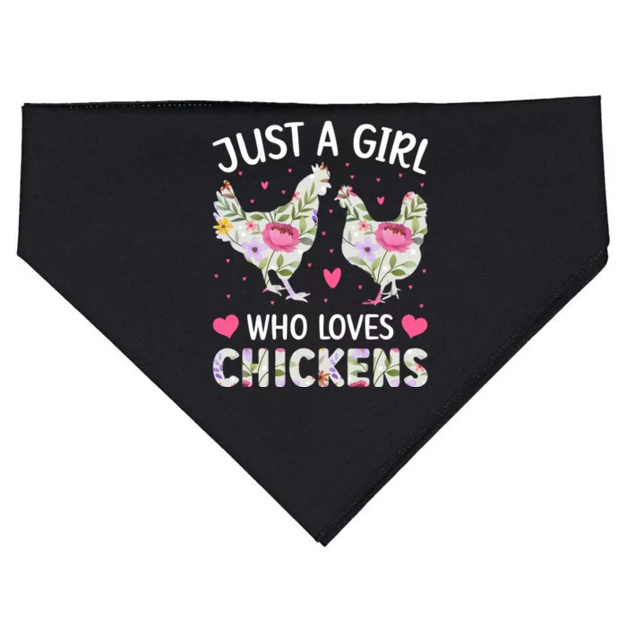 Funny Chicken Lover Hen Love Cute USA-Made Doggie Bandana