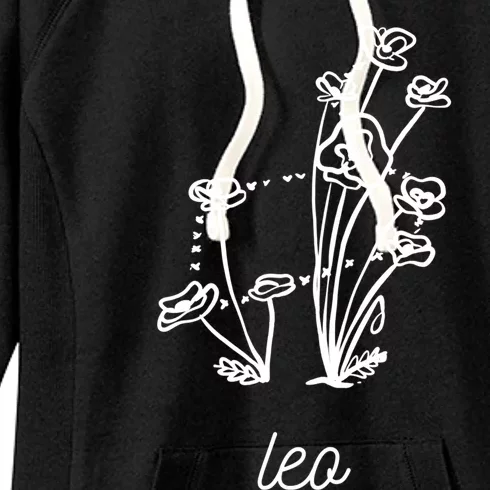 Flower Constellation Leo Leo Person Gift Women's Fleece Hoodie