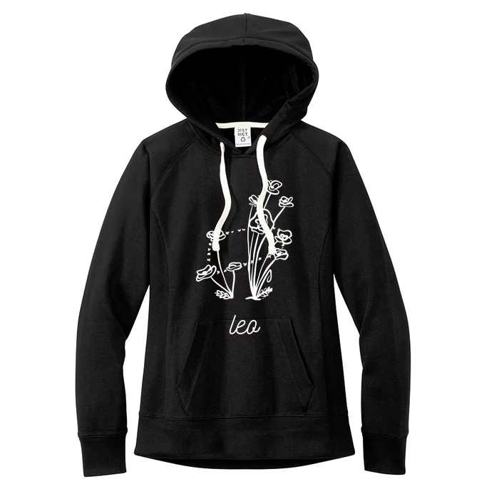 Flower Constellation Leo Leo Person Gift Women's Fleece Hoodie