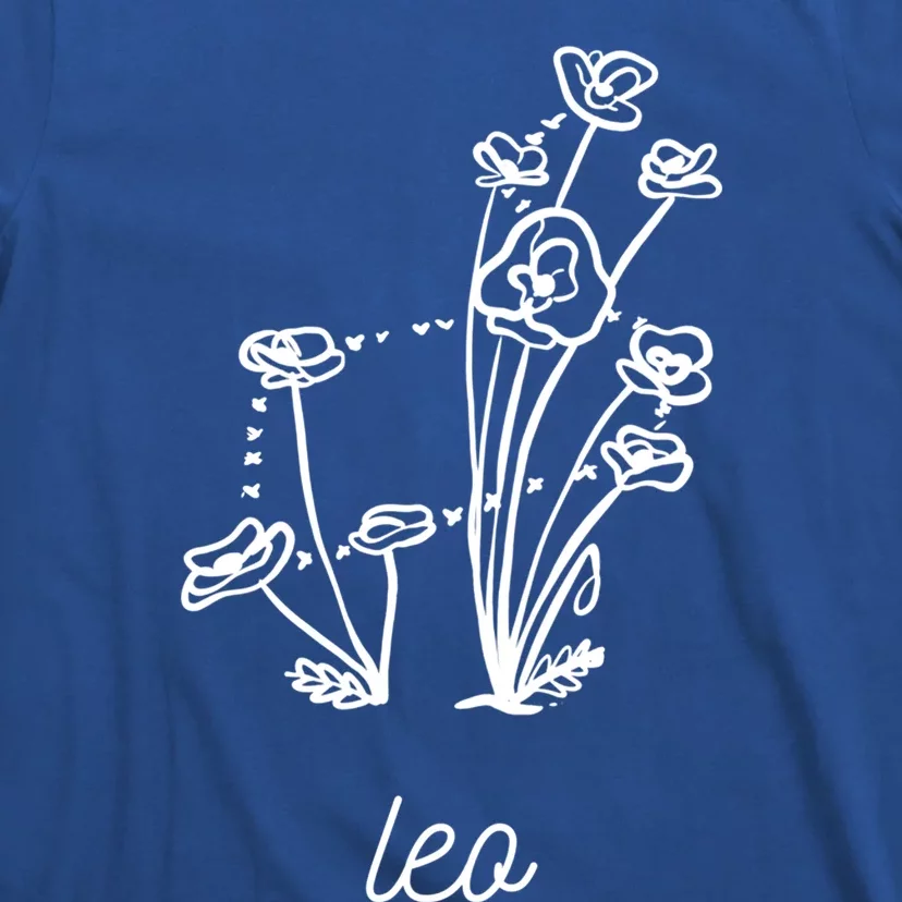 Flower Constellation Leo Leo Person Gift T-Shirt