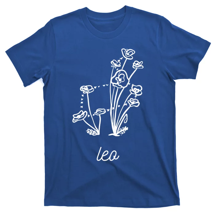 Flower Constellation Leo Leo Person Gift T-Shirt