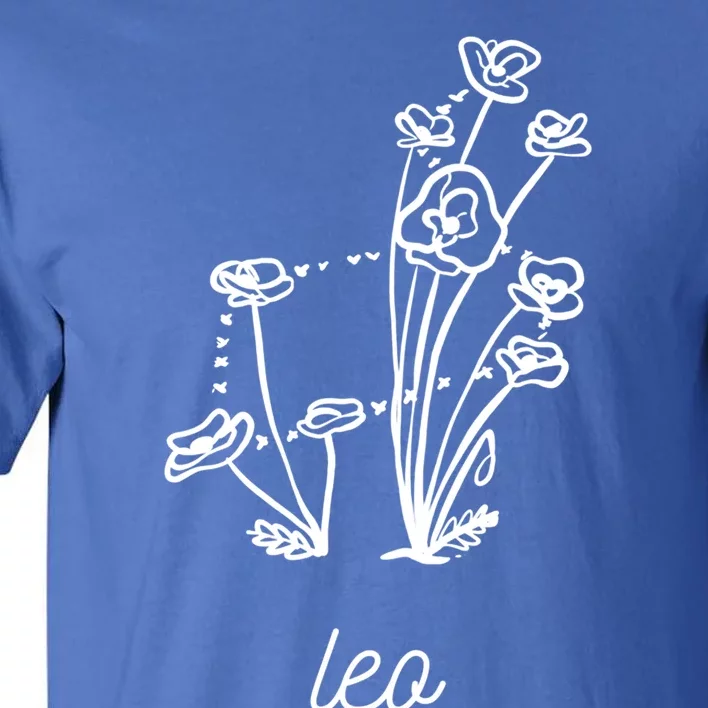 Flower Constellation Leo Leo Person Gift Tall T-Shirt