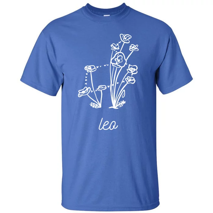 Flower Constellation Leo Leo Person Gift Tall T-Shirt