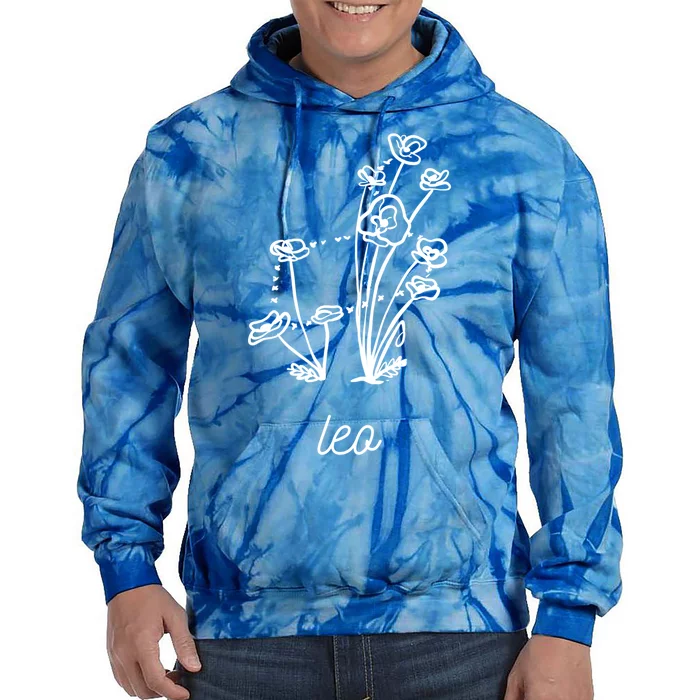 Flower Constellation Leo Leo Person Gift Tie Dye Hoodie