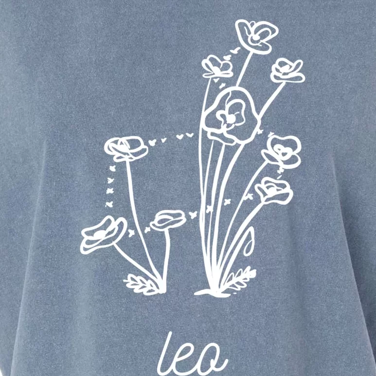 Flower Constellation Leo Leo Person Gift Garment-Dyed Women's Muscle Tee