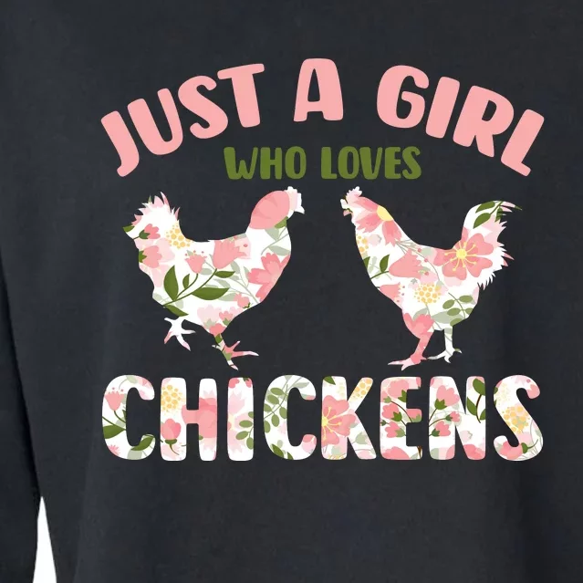 Funny Chicken Lover Hen Love Cute Cropped Pullover Crew