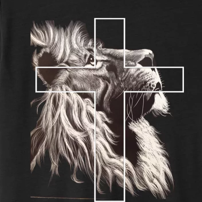 Faith Christianity Lion Cross Believer Jesus Lion Of Judah Christian Cross ChromaSoft Performance T-Shirt