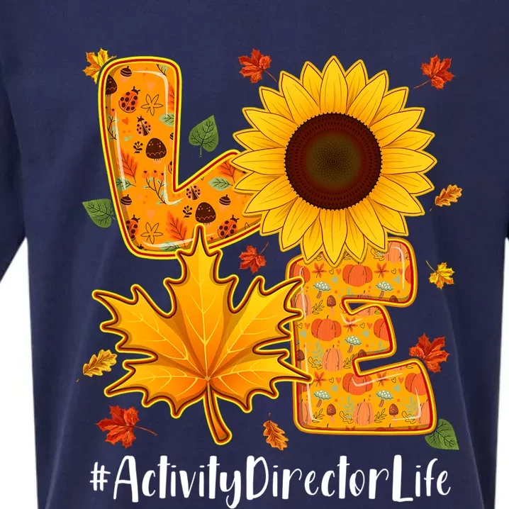 Funny Cute Love Activity Director Life Thanksgiving Autumn Fall Leaf Sueded Cloud Jersey T-Shirt