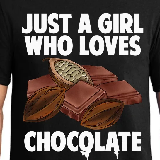 Funny Chocolate Lover Art For Women Girls Love Chocolate Pajama Set