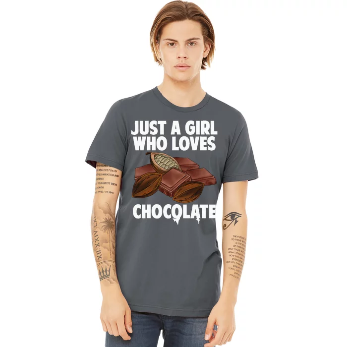 Funny Chocolate Lover Art For Women Girls Love Chocolate Premium T-Shirt