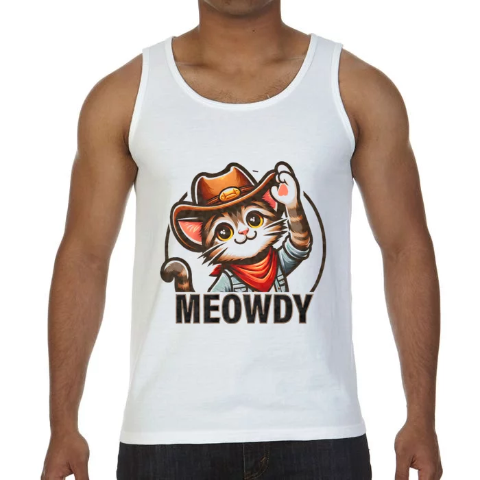 Funny Cat Lover Cute Kitten Cats Funny Pet Cat Owner Cowboy Comfort Colors® Tank Top