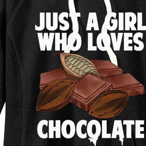 Funny Chocolate Lover Art For Women Girls Love Chocolate Women's Fleece Hoodie