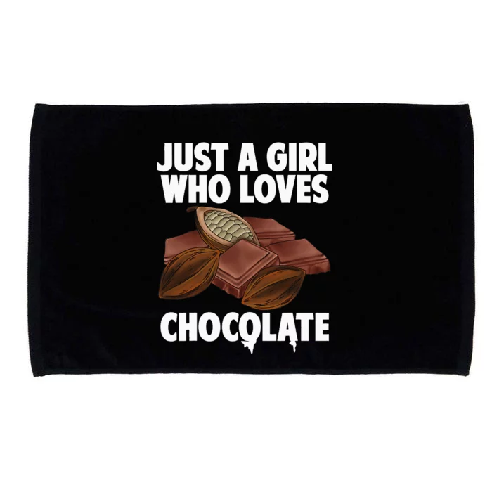 Funny Chocolate Lover Art For Women Girls Love Chocolate Microfiber Hand Towel