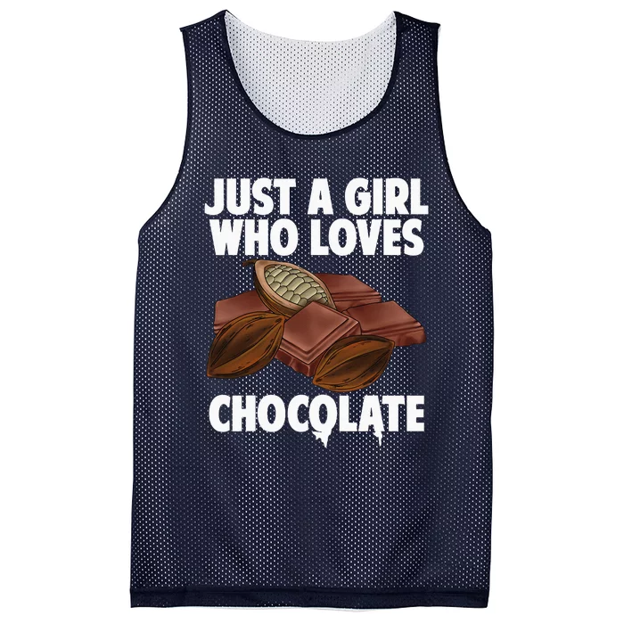 Funny Chocolate Lover Art For Women Girls Love Chocolate Mesh Reversible Basketball Jersey Tank