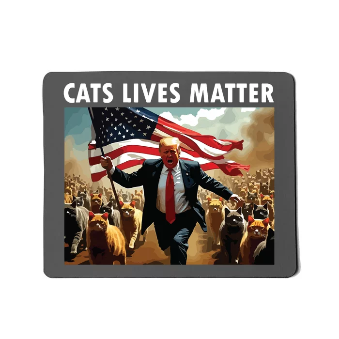 Funny Cat Lives Matter Pres Election 2024 Cats Dogs Pets Mousepad