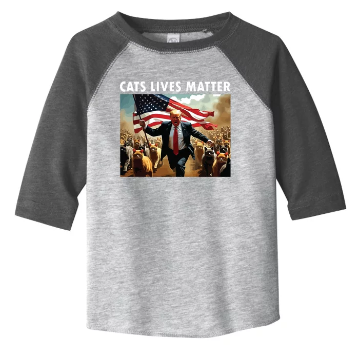 Funny Cat Lives Matter Pres Election 2024 Cats Dogs Pets Toddler Fine Jersey T-Shirt