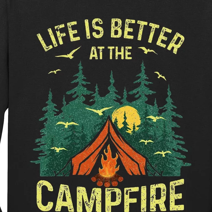 Funny Camping Lover Design Camping Vacationist Tall Long Sleeve T-Shirt