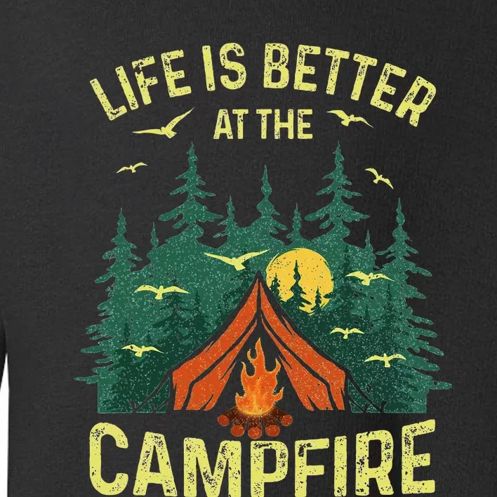 Funny Camping Lover Design Camping Vacationist Toddler Sweatshirt