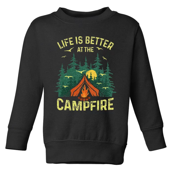 Funny Camping Lover Design Camping Vacationist Toddler Sweatshirt