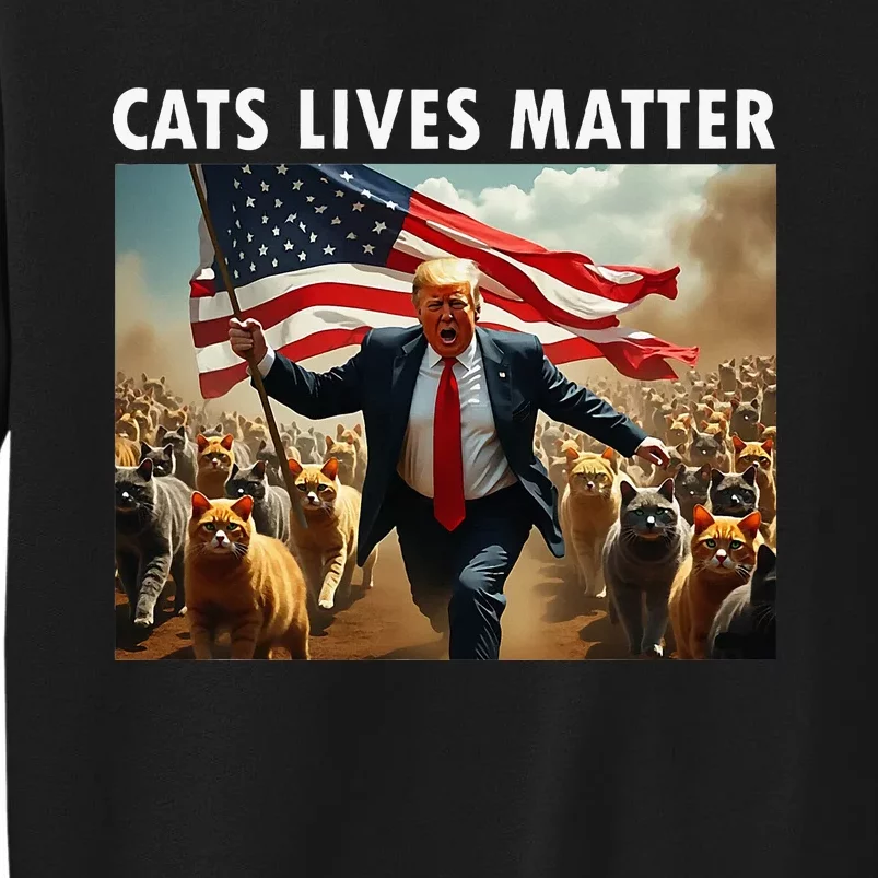 Funny Cat Lives Matter Pres Election 2024 Cats Dogs Pets Sweatshirt