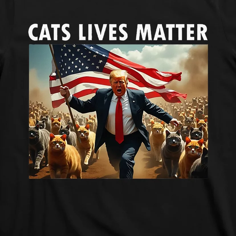 Funny Cat Lives Matter Pres Election 2024 Cats Dogs Pets T-Shirt