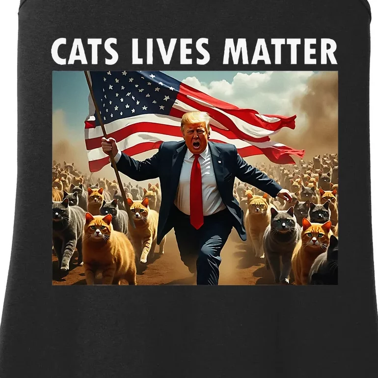 Funny Cat Lives Matter Pres Election 2024 Cats Dogs Pets Ladies Essential Tank