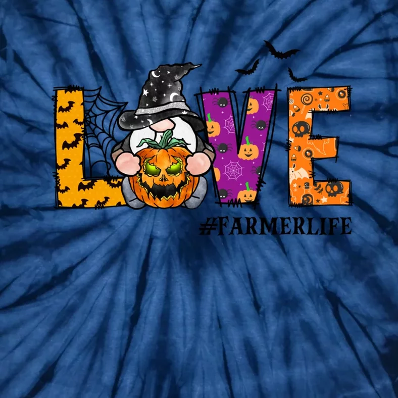 Funny Cute Love Farmer Life Thanksgiving Halloween Gnome Autumn Pumpkin Gift Tie-Dye T-Shirt