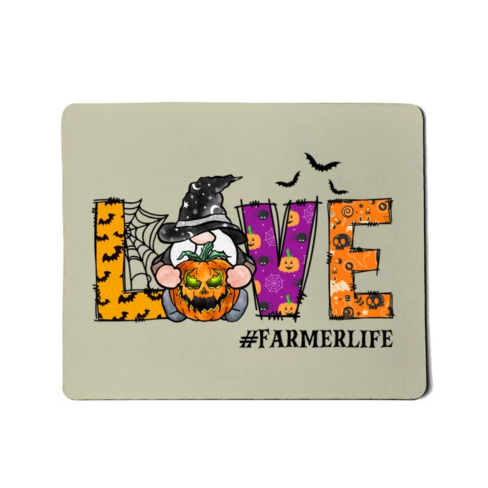 Funny Cute Love Farmer Life Thanksgiving Halloween Gnome Autumn Pumpkin Gift Mousepad